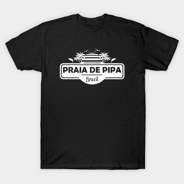 Praia De Pipa Beach Brazil, Palm Trees Sunset Summer T-Shirt by Jahmar Anderson